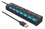 Hub Usb 7 Puertos Multiplicador Extensor Carga Y Datos Aae