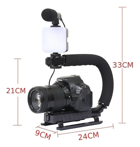 Kit Streaming Micrófono Soporte Celular Luz Led Ay49 - Image 9