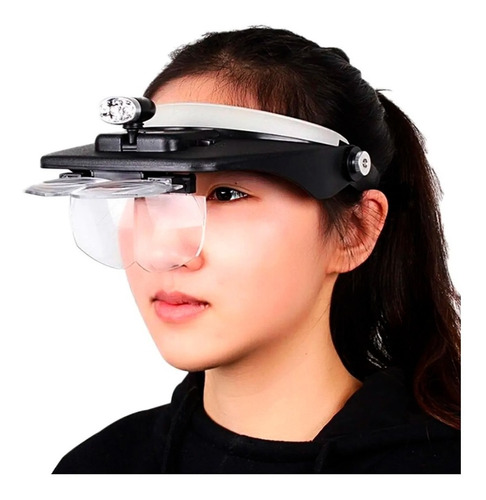 Lentes Lupa 4 Aumentos Luz Led Para Trabajos De Precisión - Image 1