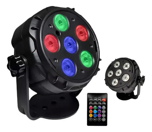 Luz Proton Par 6 Led Rgb Con Conexion Usb + Control Remoto - Image 1