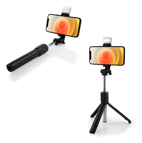 Palo Selfie Tripode Celular Bluetooth Con Luz Flash R1s - Image 1