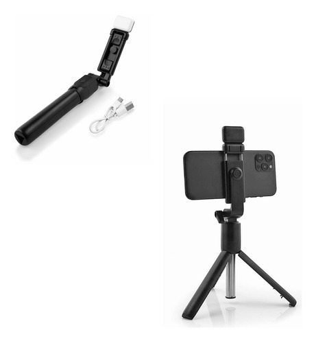 Palo Selfie Tripode Celular Bluetooth Con Luz Flash R1s - Image 10