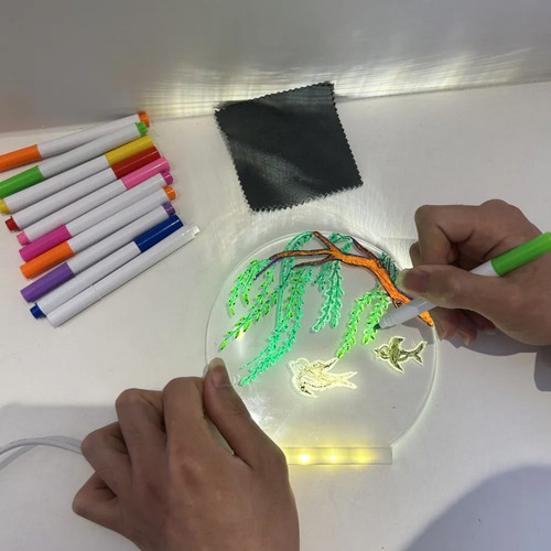 Pizarra mágica circular luminosa LED - Image 6