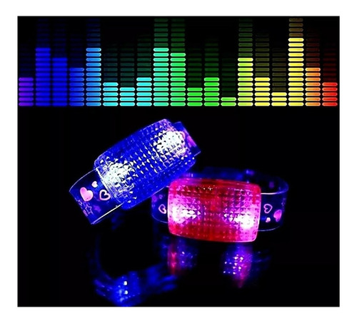 X 6 pulseras LED audio rítmicas luminosas - Image 2