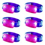 X 6 pulseras LED audio rítmicas luminosas