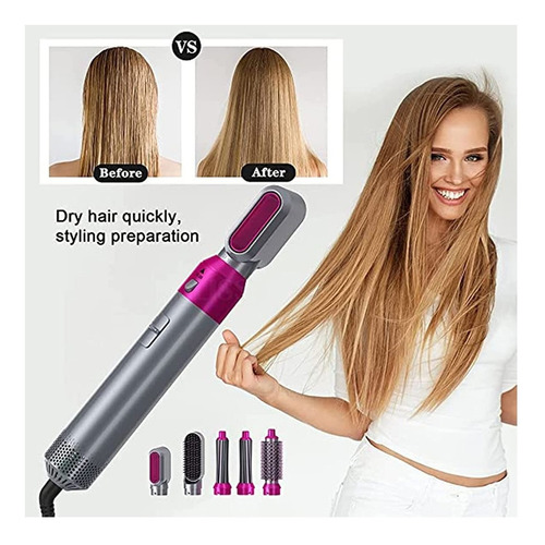 Secador De Pelo 5 En 1 Cepillo 3 Velocidades Alisador Tp51 - Image 17