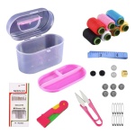 Set De Costura Costurero En Estuche Aguja Hilos Botones