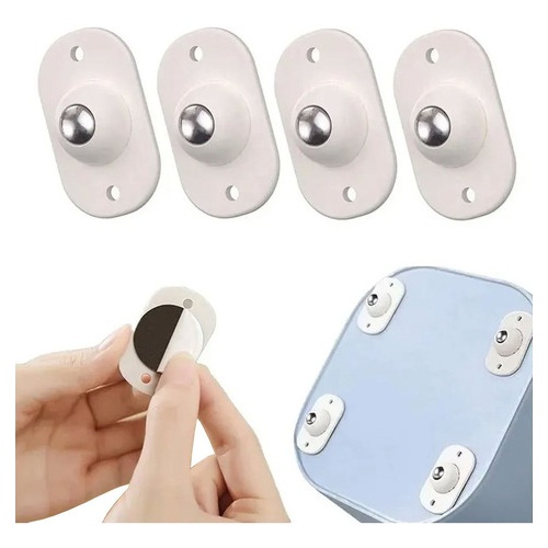 Set X4 Rueditas Adhesivas Giratorias Transportadoras Hogar