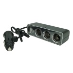 Triple Adaptador Toma Encendedor + Usb Cargador De 12v - 24