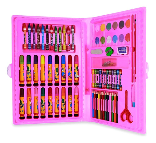Valija Infantil Escolar 86 Piezas Lapices Crayones Acuarelas - Image 11