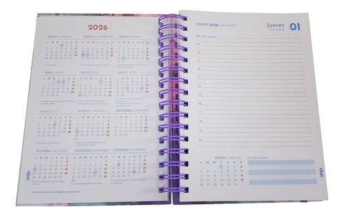 Agenda 2026 doble tapa dura mármol 320 páginas Ag26a010 - Image 8