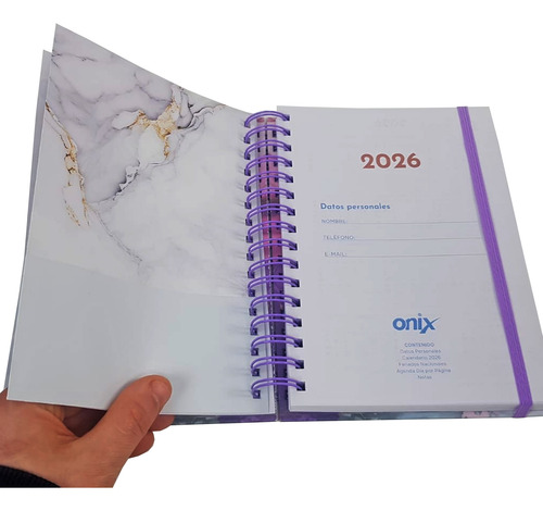 Agenda 2026 doble tapa dura mármol 320 páginas Ag26a010 - Image 6