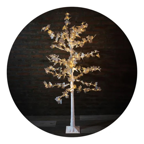 Árbol navideño blanco 300 luces LED 180 cm 13515