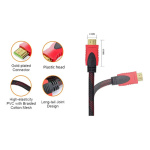 Cable Hdtv Mallado 5 Metros 1080p Full Hd Oro Alta Velocidad - Imagen 8