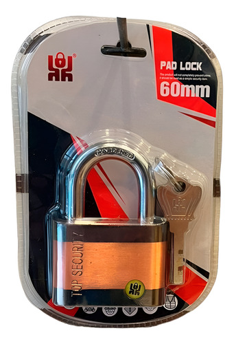 Candado Antirrobo De Seguridad Hierro Reforzado 60mm Fe2749 - Image 1