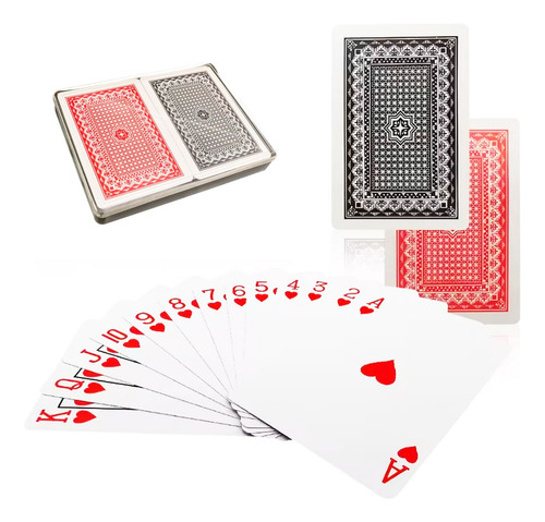 Cartas de póker 2 mazos con estuche P002 - Image 3