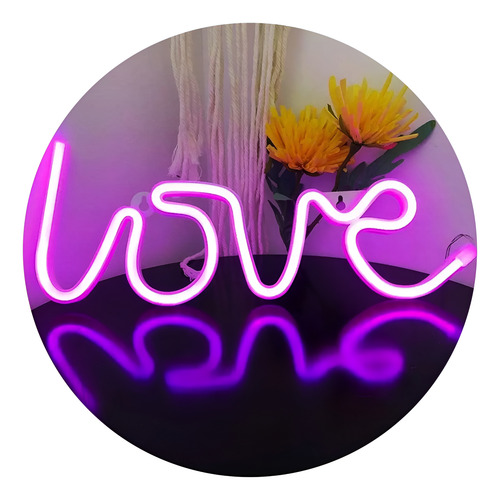 Cartel love luminoso luz neón - Imagen 7