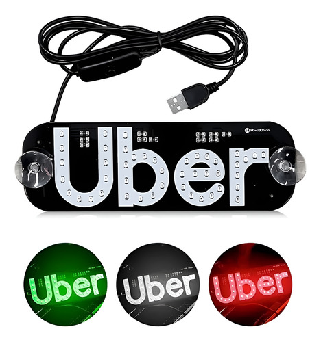 Cartel uber luz LED de parabrisa 25113