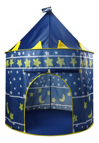 Castillo plegable juego pelotero azul - Imagen 1