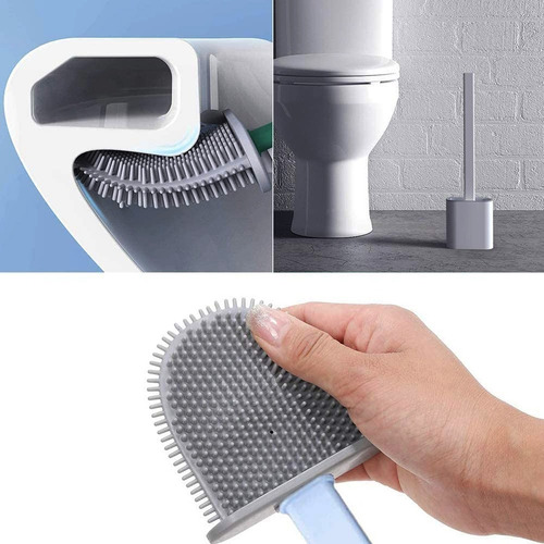 Escobilla Cepillo Inodoro Baño Flexible Silicona Organizador - Image 16