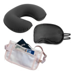 Combo Almohada Inflable + Riñonera Antirobo + Antifaz Dormir - Imagen 5