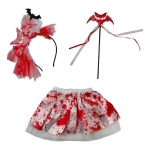 Disfraz bruja infantil Hallowen tutu varita y vincha – accesorios incluidos