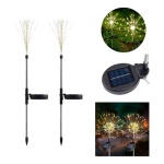 Estacas X2 lámpara solar 90 LED para jardín S090