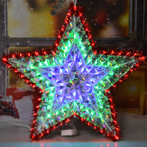 Estrella_Navidena_Corona_Led_Rgb_Adorno_Pared_El235_D_948161-MLA92391931670_092025-O.jpg Corona estrella navideña LED RGB El235 - Imagen 1
