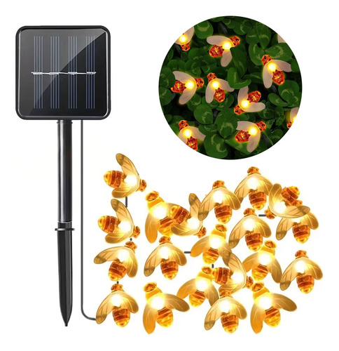 Guirnalda 20 luces LED abejas solar