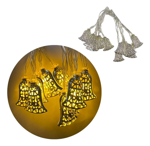 Guirnalda luces LED campanas cálidas 15311