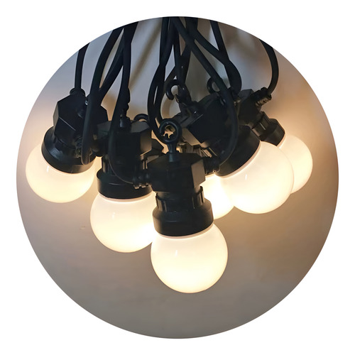 Guirnalda 10 focos LED blanco cálido 343ca