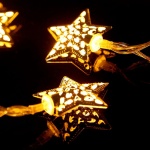 Guirnalda con luces led cálidas con forma de estrellas de metal 2,9 Mts 220v - Image 5