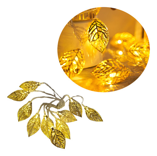 Guirnalda cálida en forma de hojas LED 2 metros Hoj55