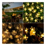 Guirnalda LED 20 flores cálidas solares 6,5 metros Sl0508 - Image 3