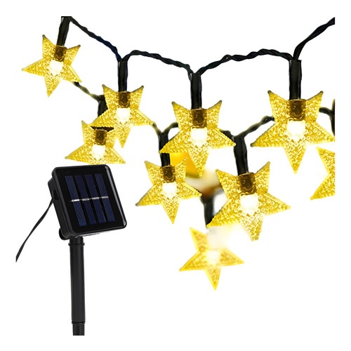 Guirnalda 30 luces LED estrellas solar 15318