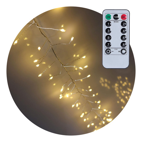 Guirnalda tira luces 600 LED blanco neutro con control