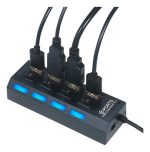 Hub Multiplicador 4 Puertos Usb Zapatilla Adaptador 2.0