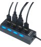Hub adaptador de 4 puertos USB 2.0