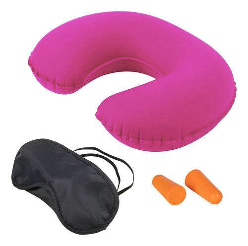 Kit de viaje almohada, antifaz y tapones