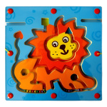 Laberinto Juego Didáctico De Madera Infantil Cubeta – vista posterior