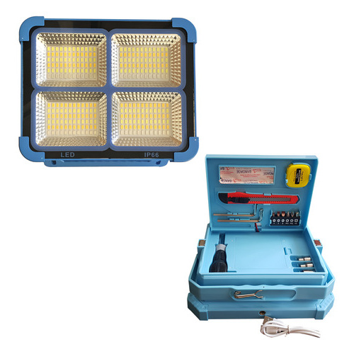 Lámpara solar multifuncional con caja de herramientas 24288