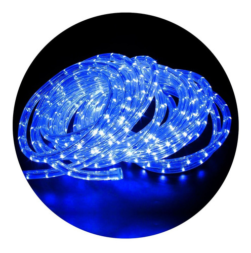 Manguera tira luz LED azul 5 metros
