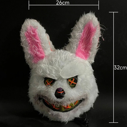 Máscara conejo con luz neón Halloween Yj0912 - Image 8