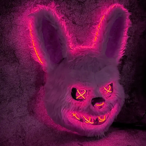 Máscara conejo con luz neón Halloween Yj0912 - Image 2