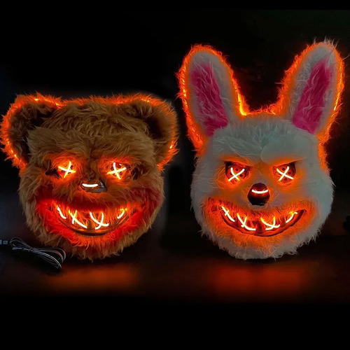 Máscara conejo con luz neón Halloween Yj0912 - Image 9