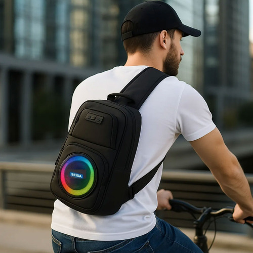 Mochila_Negra_Con_Parlante_Bluetooth_Morral_Urbano_Ch-m819_D_633472-MLA91734315877_092025-O.jpg Mochila con parlante bluetooth Ch-m819 - Image 1