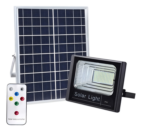 Reflector_Led__Panel_Solar_Exterior__Control_Remoto_50w_D_845065-MLA91729961165_092025-O.jpg Reflector luz LED 50W con panel solar - Imagen 1