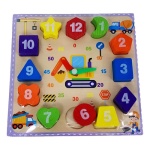 Reloj De Encastre De Madera Juego Didáctico Infantil Mt08924
