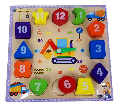 Reloj_De_Encastre_De_Madera_Juego_Didactico_Infantil_Mt08924_D_978130-MLA89856128888_082025-O.jpg Reloj De Encastre De Madera Juego Didáctico Infantil Mt08924 - Image 1