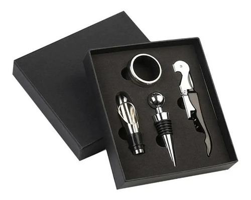 Set De Vino 4 Piezas Destapador En Caja De Carton Rigido - Imagen 1